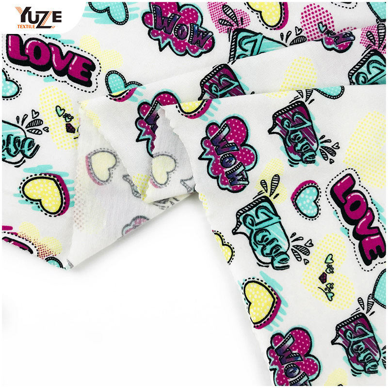 YZS18-273 Poly kehruut Jersey Print