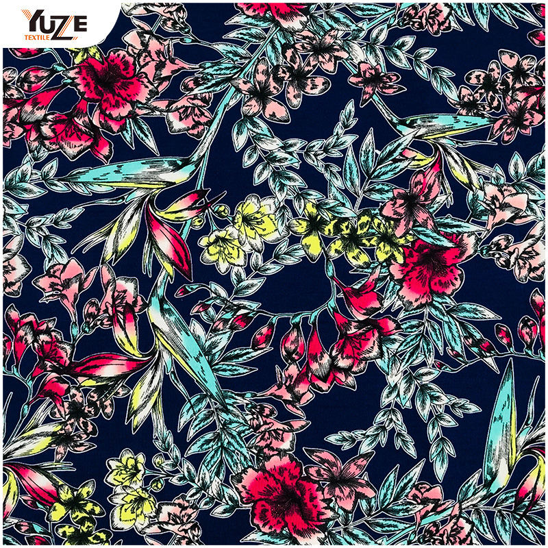 YZS18-417 Poly kehruut Jersey Spandex Print