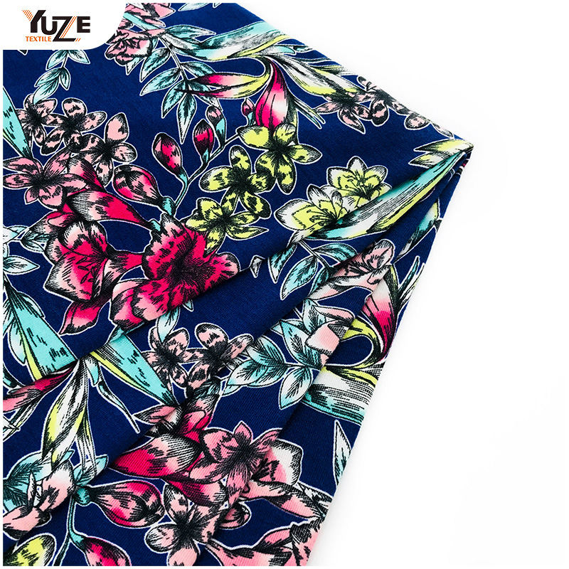 YZS18-417 Poly kehruut Jersey Spandex Print