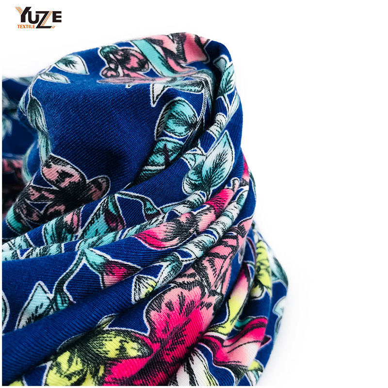 YZS18-417 Poly kehruut Jersey Spandex Print