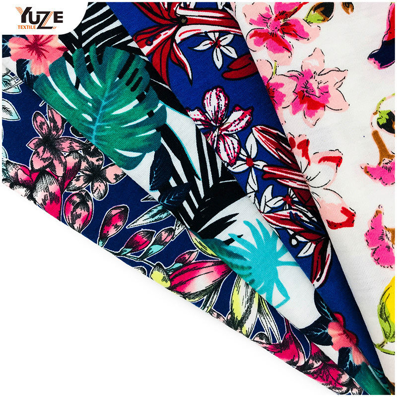 YZS18-417 Poly kehruut Jersey Spandex Print