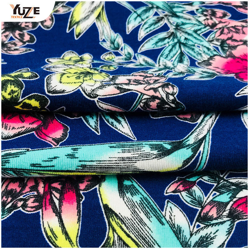 YZS18-417 Poly kehruut Jersey Spandex Print