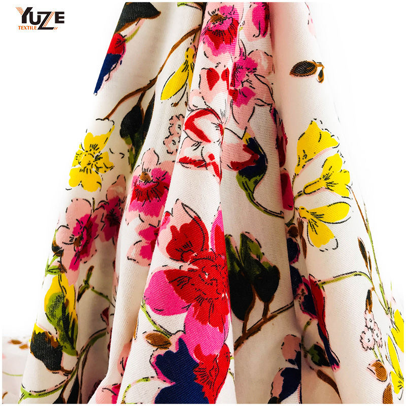 YZS18-455 Poly kehruut Jersey Spandex Print