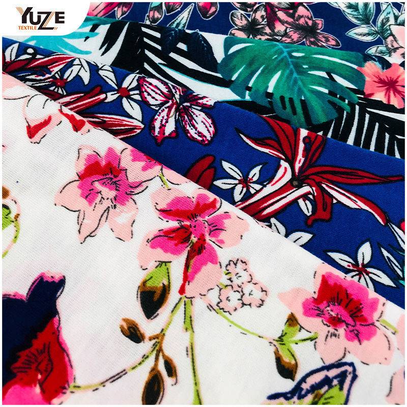 YZS18-539 Poly kehruut Jersey Spandex Print