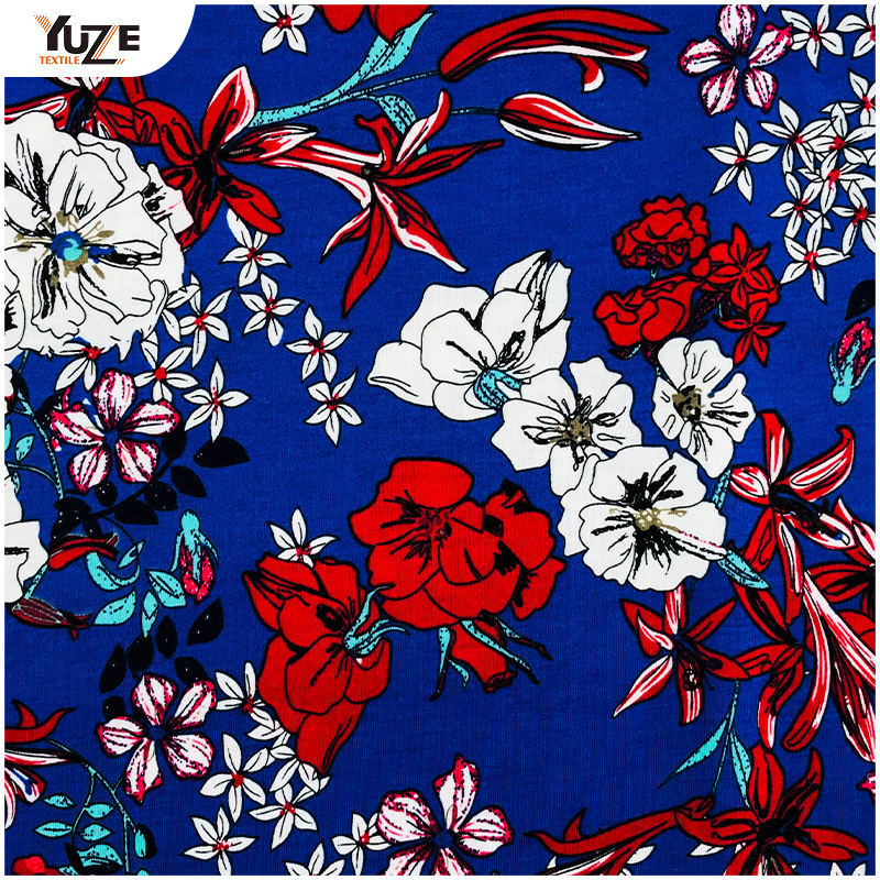 YZS18-539 Poly kehruut Jersey Spandex Print