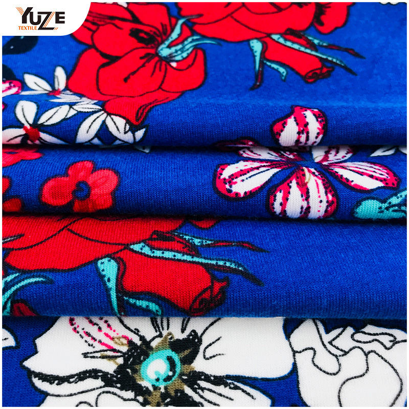 YZS18-539 Poly kehruut Jersey Spandex Print