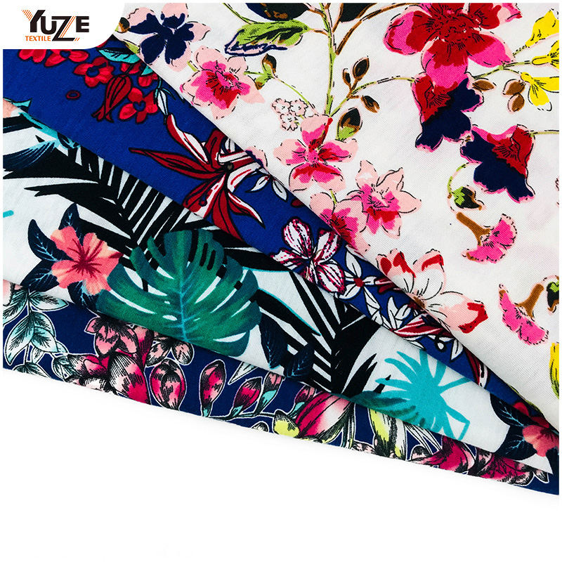 YZS18-701 Poly kehruut Jersey Spandex Print