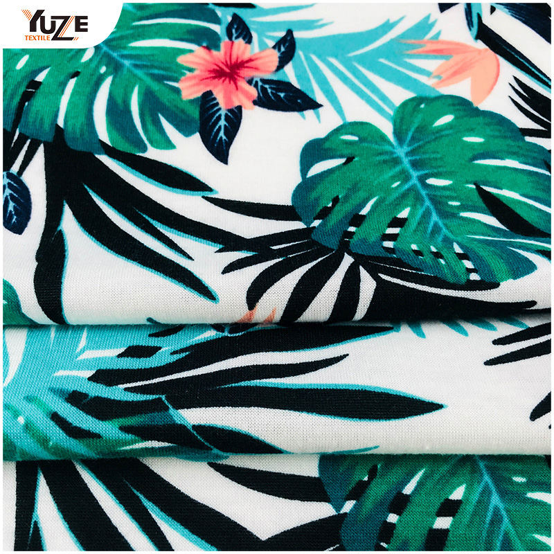 YZS18-701 Poly kehruut Jersey Spandex Print