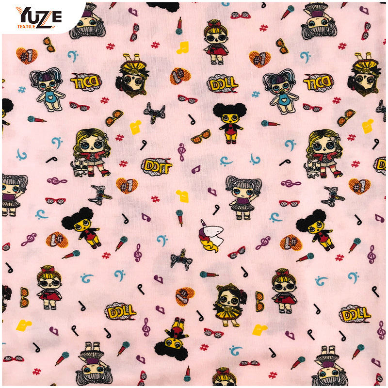 YZS20-726 Poly kehrätty spandex-tulostus