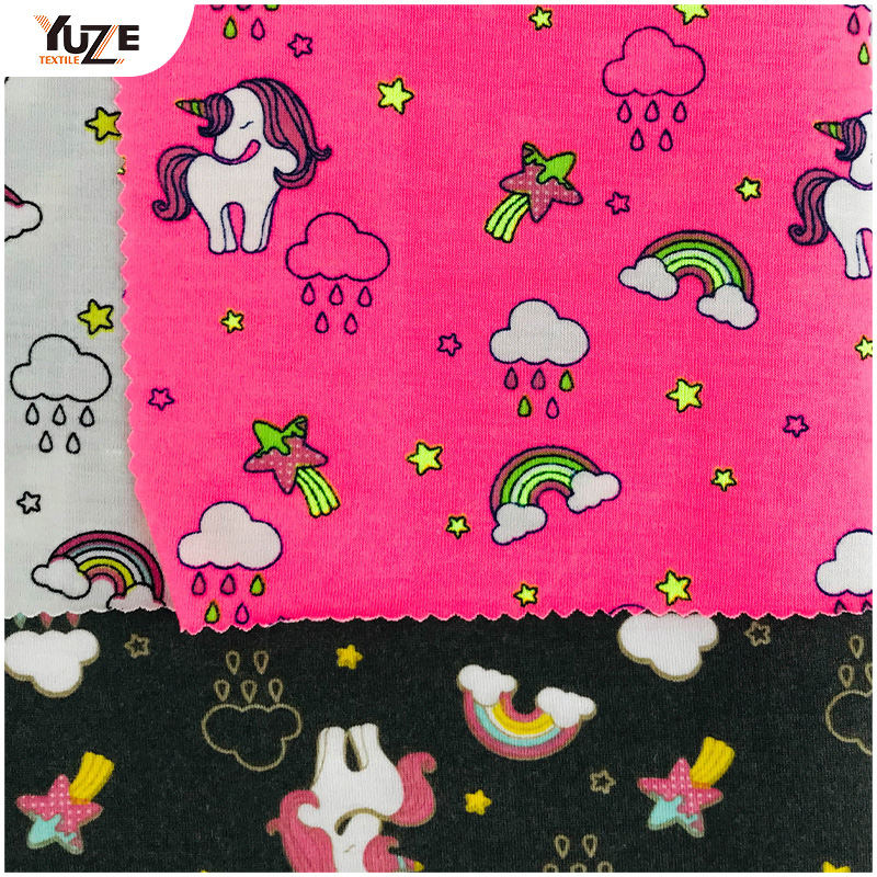 YZS20-726-3 Poly kehrätty spandex-tulostus