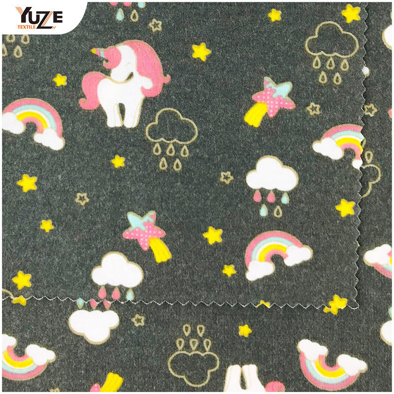 YZS20-726-3 Poly kehrätty spandex-tulostus