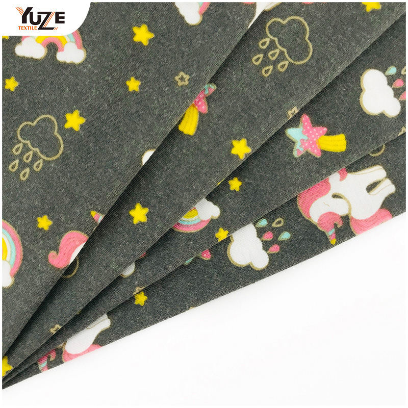 YZS20-726-3 Poly kehrätty spandex-tulostus