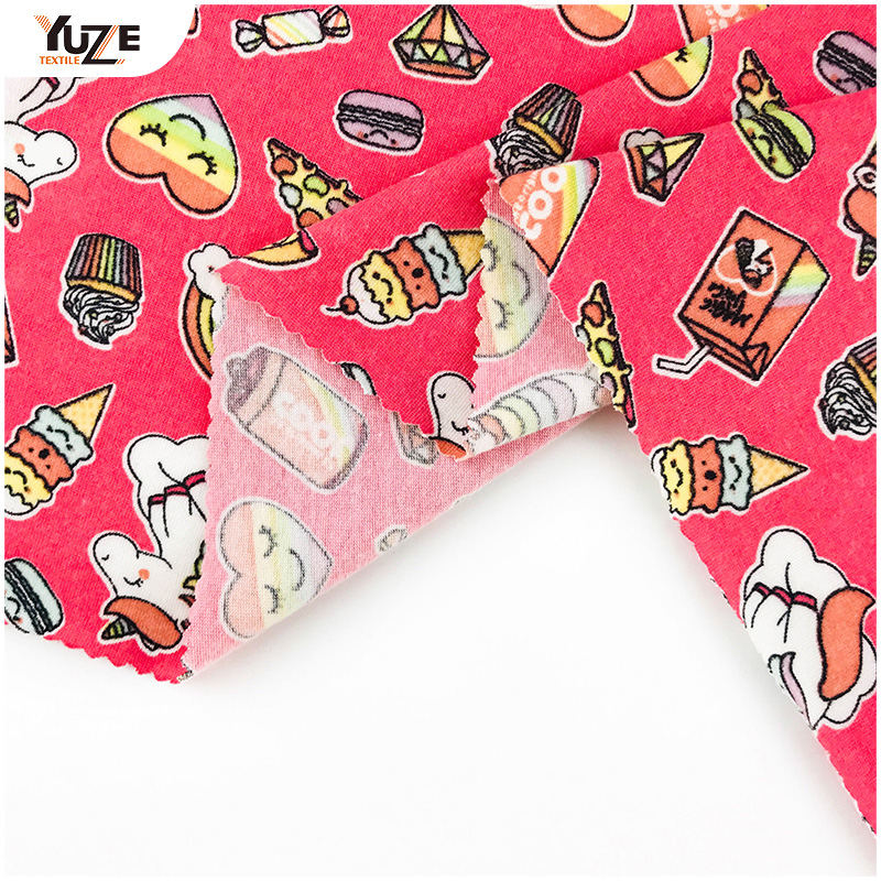 YZS20-726-8 Poly kehrätty spandex-tulostus