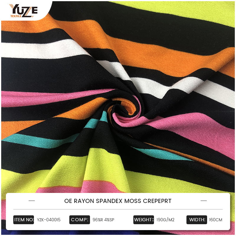 YZK-040015 OE RAYON Spandex Moss Crepprt