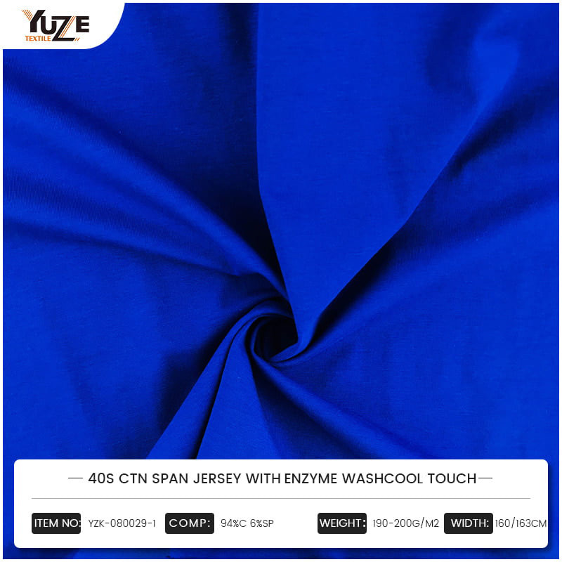 YZK-080029-1 40S CTN Span Jersey Witenzyme Washcool Touch